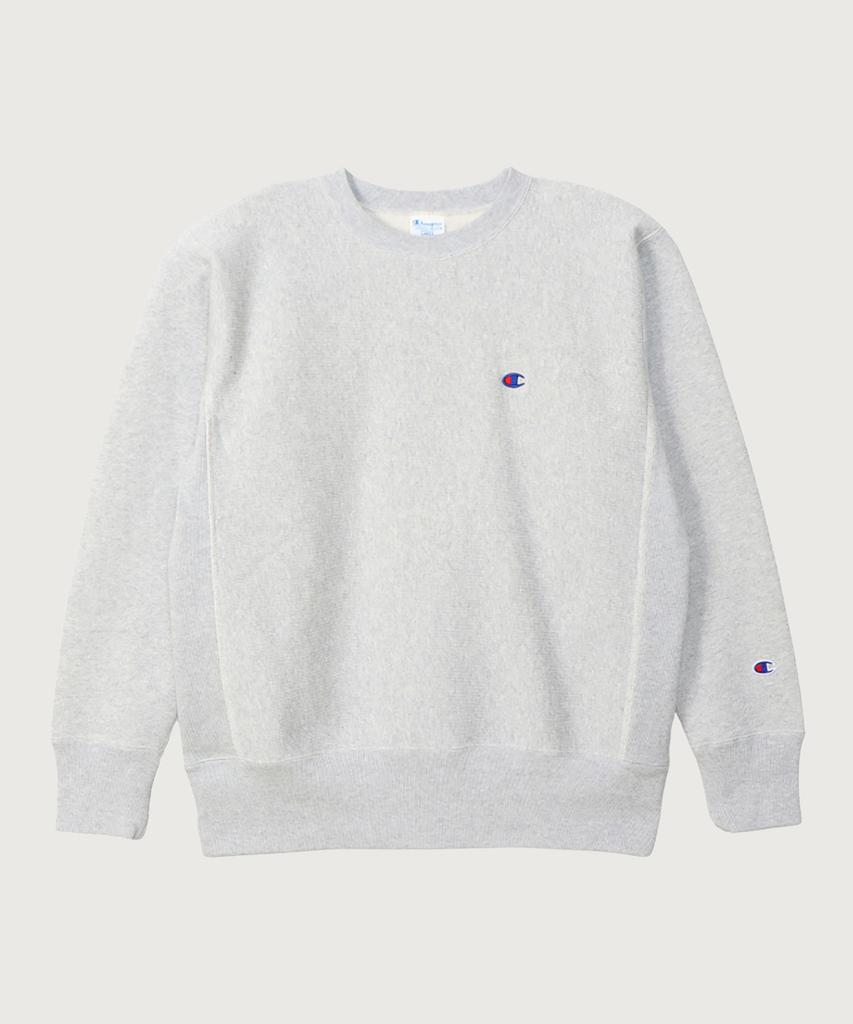 CHAMPION Reverse Weave Blu-Tack C Logo Loose Fit Brushed Sweatshirt Silver Grey