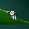 Tancise Jewelry S925 Sterling Silver Ring Classic Inlaid 4 Carat Jewelry