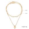Ожерелье для женщин Ins Jewelry Простое ожерелье с подвеской Love Женское ожерелье в форме сердца сотен Многослойное ожерелье Love Элегантное ожерелье