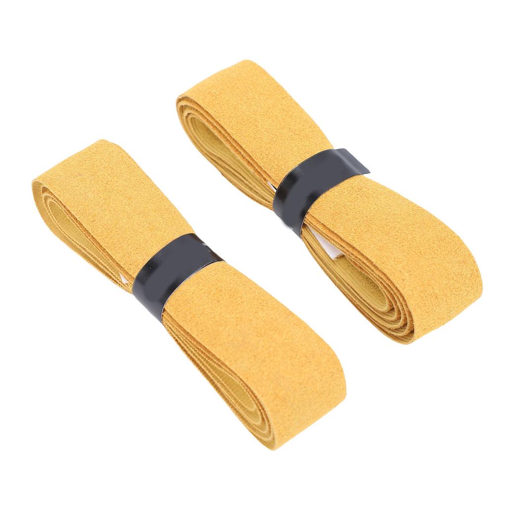 2 шт. Кожаная лента для обмотки ручки теннисной ракетки, противоскользящая, для рукоятки удочки, повязка на голову от пота, эргономичная накладка на ручку ракетки