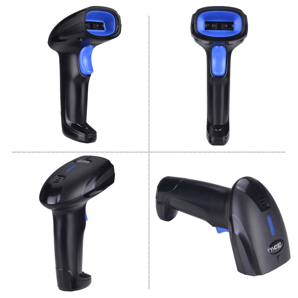 Aibecy 2in1 2.4G Беспроводной сканер штрих-кодов и проводной USB-сканер штрих-кодов Автоматический портативный 1D-бар
