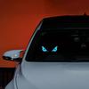 Dynamic Display Solar LED Devil Eyes Car Lights Solar Powered Car Warning Light  Windshield