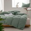 1pc Solid Color Duvet Cover 100% Washed Cotton Quilt Cover Japanese Minimalist Style Bedding Single Double King Queen Size Bed