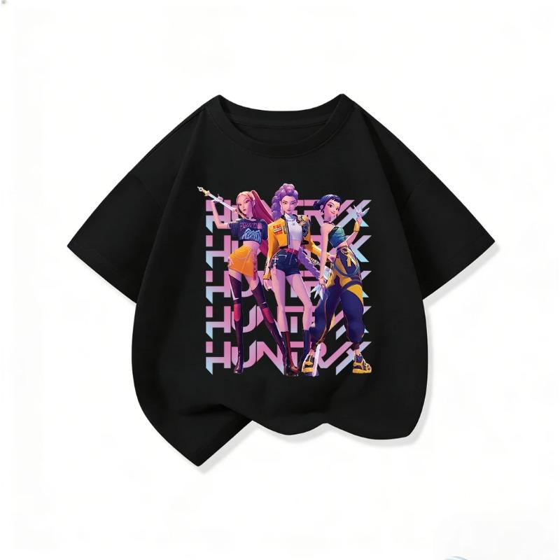 Youth Short Sleeve Tee Sweet Street Trend Vivid Kpop Graphic All Match Summer Outfit 3 14 Years