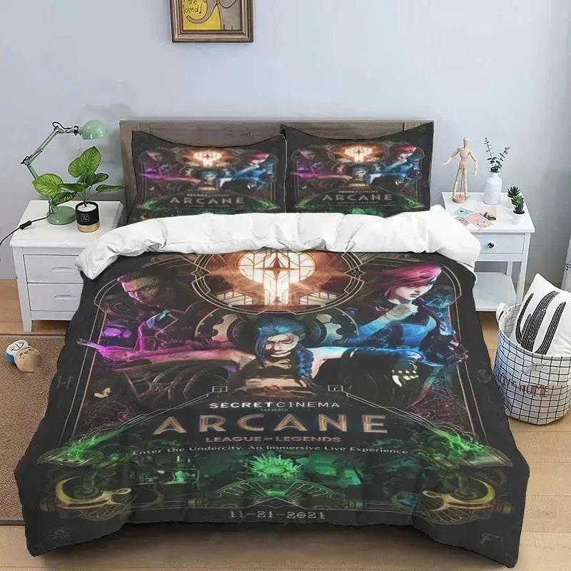 3D Print Jinx Arcane Bedding Set Duvet Cover King Queen Size Boys Adult Bed Set Quilt Cover Pillowcase Comforter