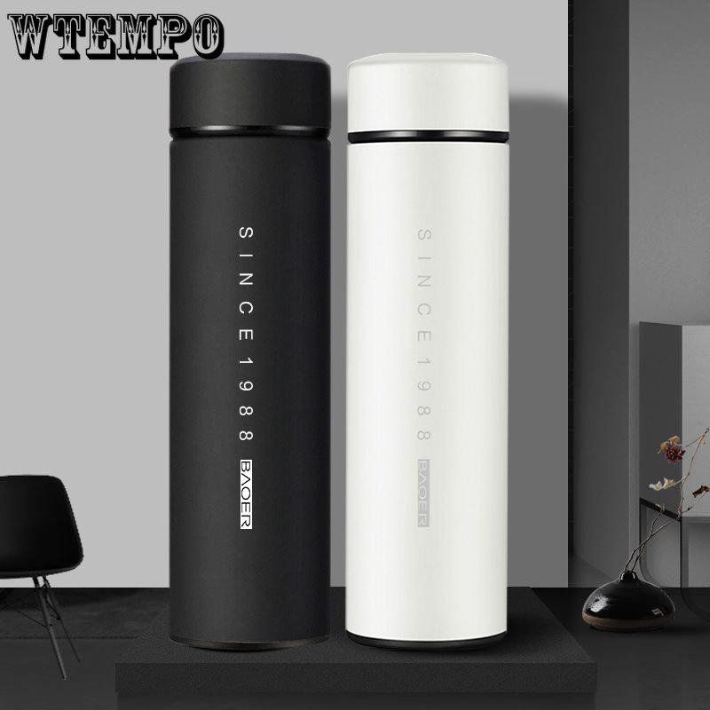 Термос-чашка Intelligent Thermos объемом 500 мл, переносная термокружка из нержавеющей стали, бутылка для воды, кружка для чая, офисная термокружка