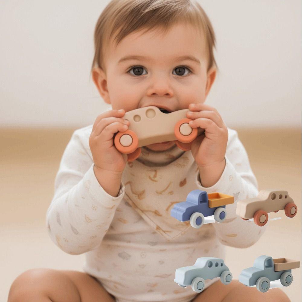 BPA Free Silicone Teether Toy Teether Toy Baby Silicone Car Teething Car  Children