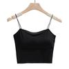Ice Silk Seamless Sports Bra Camisole with Chest Pads - Women's Korean Style Summer Vest