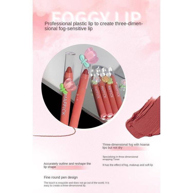 Lipstick Pen Outlines Lips Naturally Brightening Color Waterproof Lipstick Non-stick Cup Moisturizing Hydrating Lipstick Long-lasting Setting Makeup