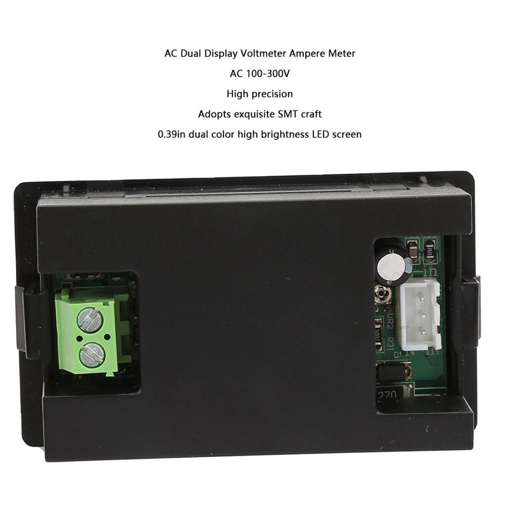 LED Digital Display AC 100 300V Voltmeter 0 50A Ampere Meter(Red bluE)