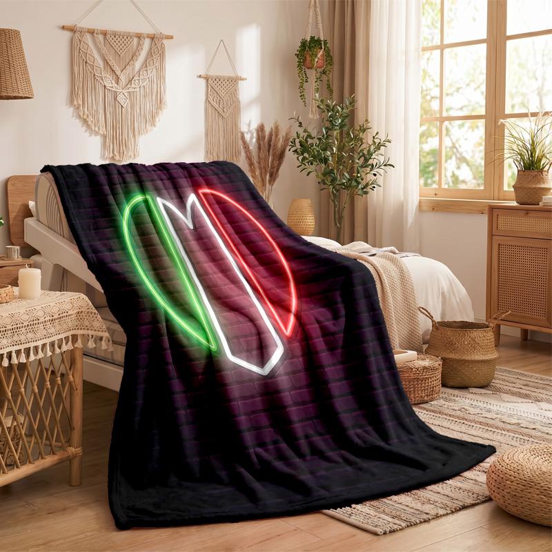 Italy Print Flannel Blanket Soft Warm Sofa Bed Throw Blanket For Home Office Bedroom