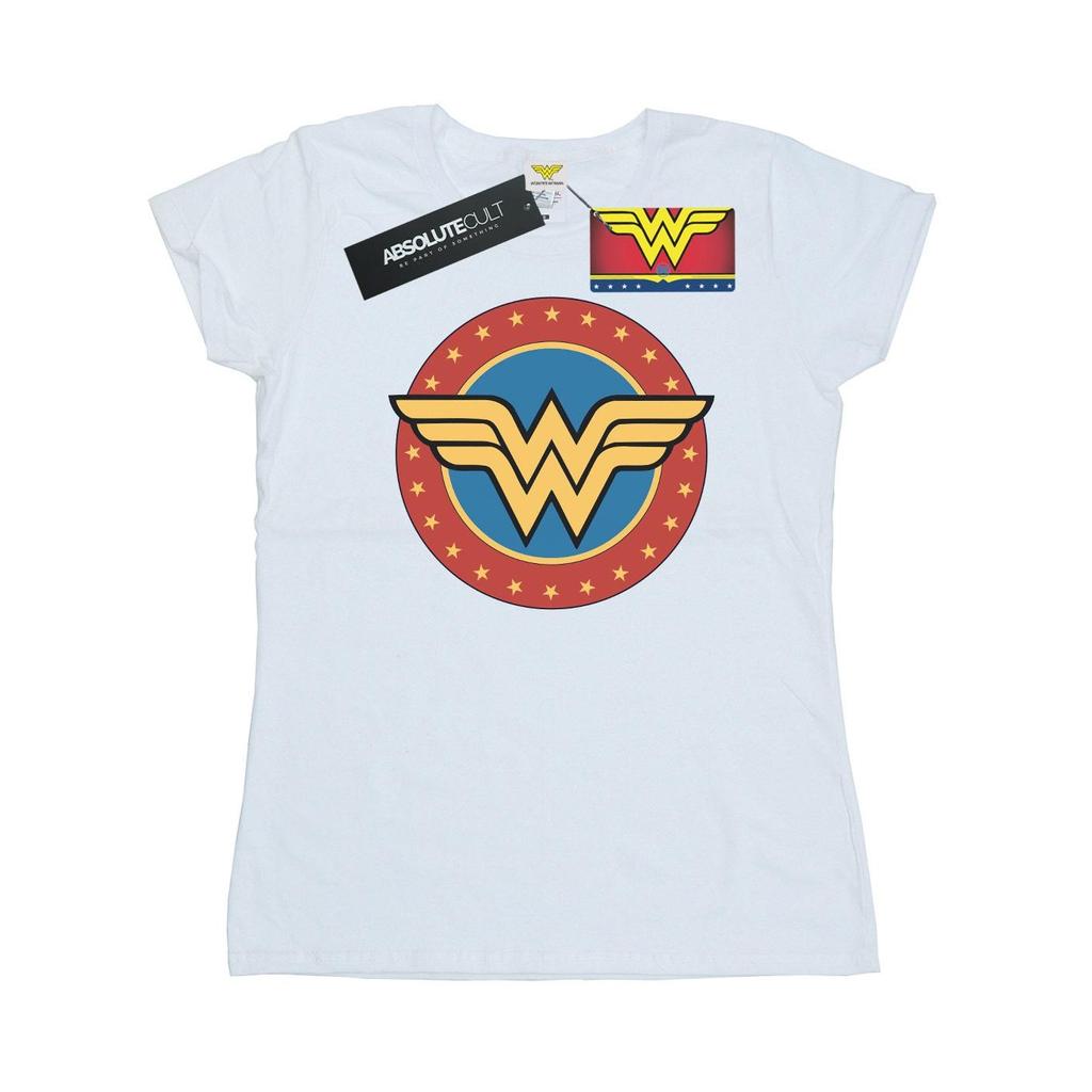 DC Comics Womens/Ladies Wonder Woman Circle Logo Cotton T-Shirt