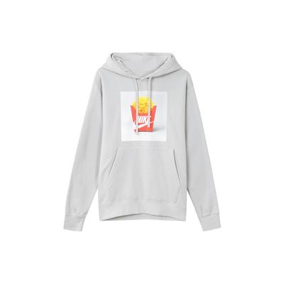 Nike Спортивная толстовка с капюшоном с принтом Shoebox Fries, мужская толстовка с капюшоном серого цвета DM2275-077
