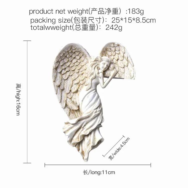 New Angel Wings Resin Craft Door Frame Ornament Angel Winged Goddess Pendant Garden Door Decoration Home Gifts Left Right Wings