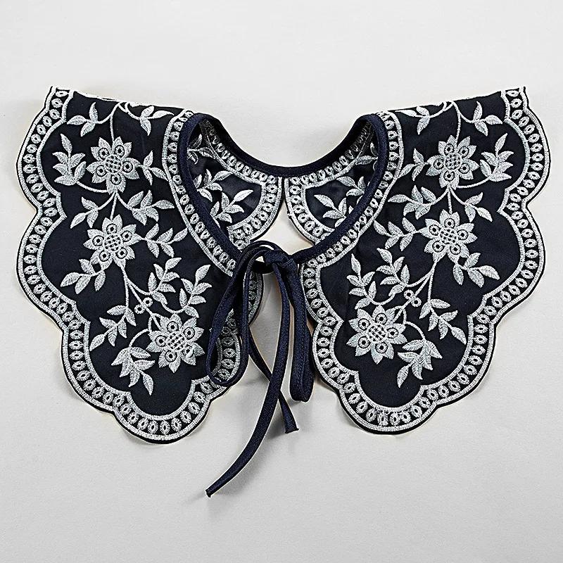 Women Floral Print Fake False Collar Sweater Decorative Detachable Collars Female Blouse Dress Shawl Clothes Accessories