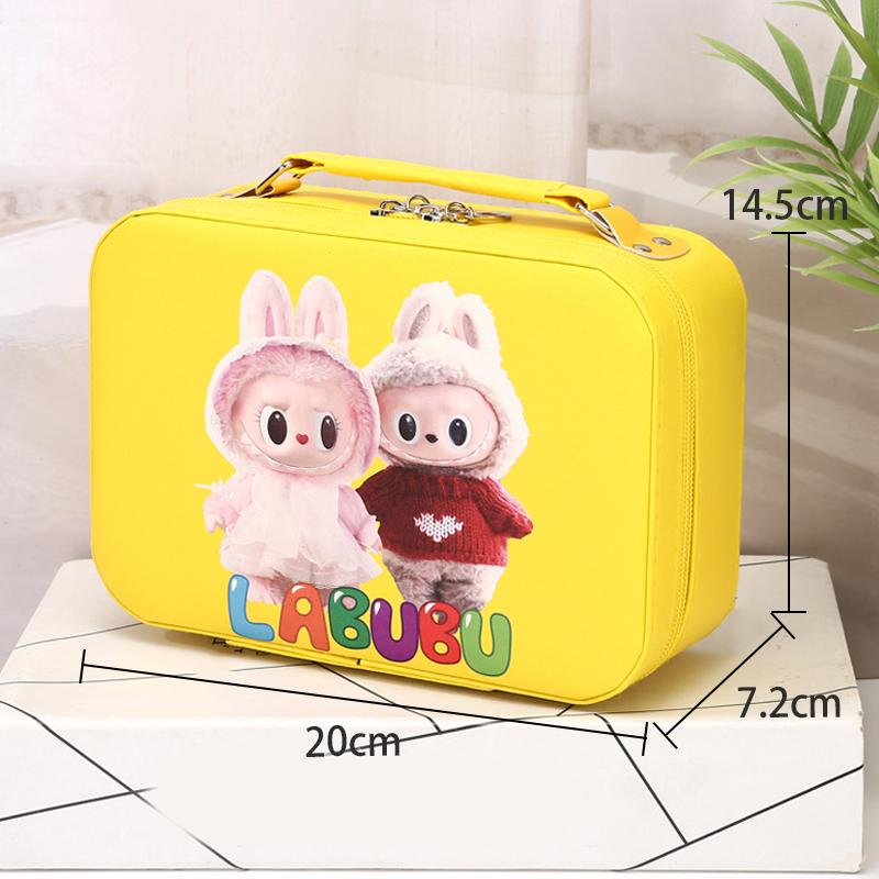 Милая мультяшная косметичка Labubu, многофункциональная ручная переносная сумка для хранения, маленькая квадратная сумка для подарков на день рождения детей