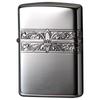ZIPPO Lighter Arabesque Lily Continuous Processing Oxidized Finish Nickel Silver 3-sided 2NI-3YURI