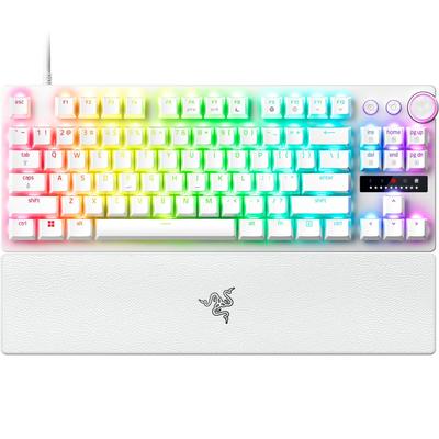 Оснащен Rapid Trigger Razer Razor Huntsman V3 Pro Аналоговая игровая клавиатура без цифрового блока с Rapid Trigger и регулируемым срабатыванием Аналоговая оптическая