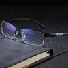 Anti -Blue Light Metal Half Frame Reading Glasses Hd Tr90 Farsighted Eyeglasses Men Business Eyewear Diopter 0 +1 .0 +1 .5 To +4 .0