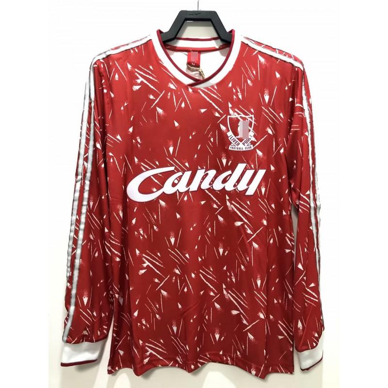 Liverpool Retro Football Jersey 1995-96 Home Long Sleeve 8 Gerrard Torres Owen Soccer Shirt Men Women