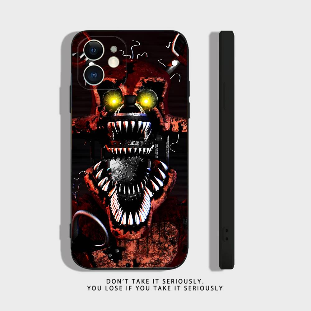 Прозрачный силиконовый чехол Five-Nights-At-Freddys F-Fnaf для iPhone 17,16,15,14,13,12,11 Pro, Max, Mini, XS, X, 8, Plus, противоударный черный чехол