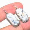 Натуральный дендритовый опал, драгоценный камень, стерлинговое серебро 925 пробы, подарочные серьги 1,75 дюйма, l6L65