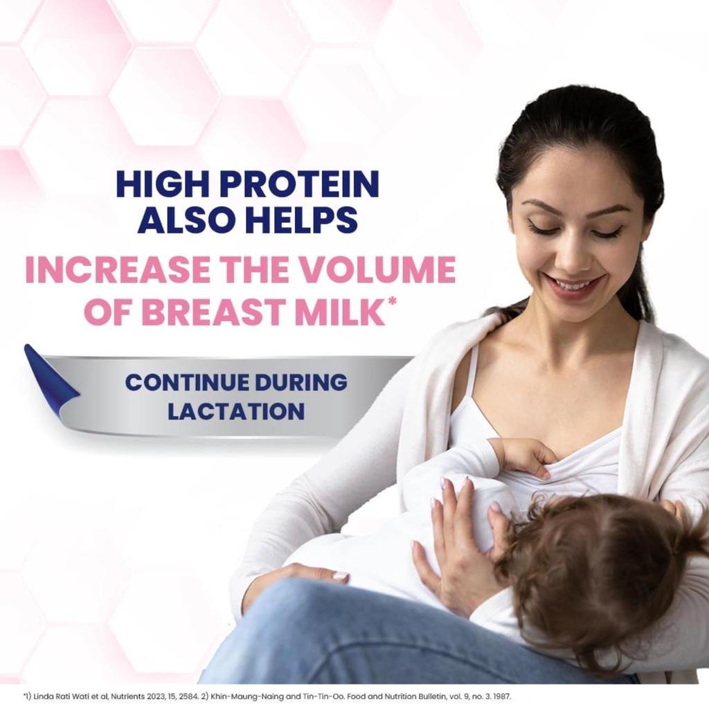 Horlicks Mother's Plus Kesar 400 G BIB 20 Sachets High Protein Pregnancy Lactation Nutrition DHA