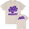 Футболка Black Sabbath Master of Reality Летняя Хлопковая Футболка с Коротким Рукавом Футболки Гранж Рок-группа Модная Футболка Мужская Женская Одежда