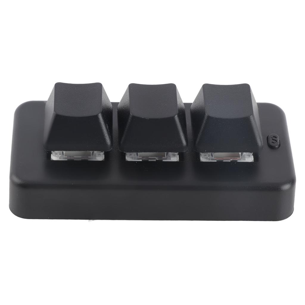 3 Key Keypad RGB Backlit 3 Keys USB Interface   Mechanical Programmable Plug and Play NaMacro Keypad for Computer