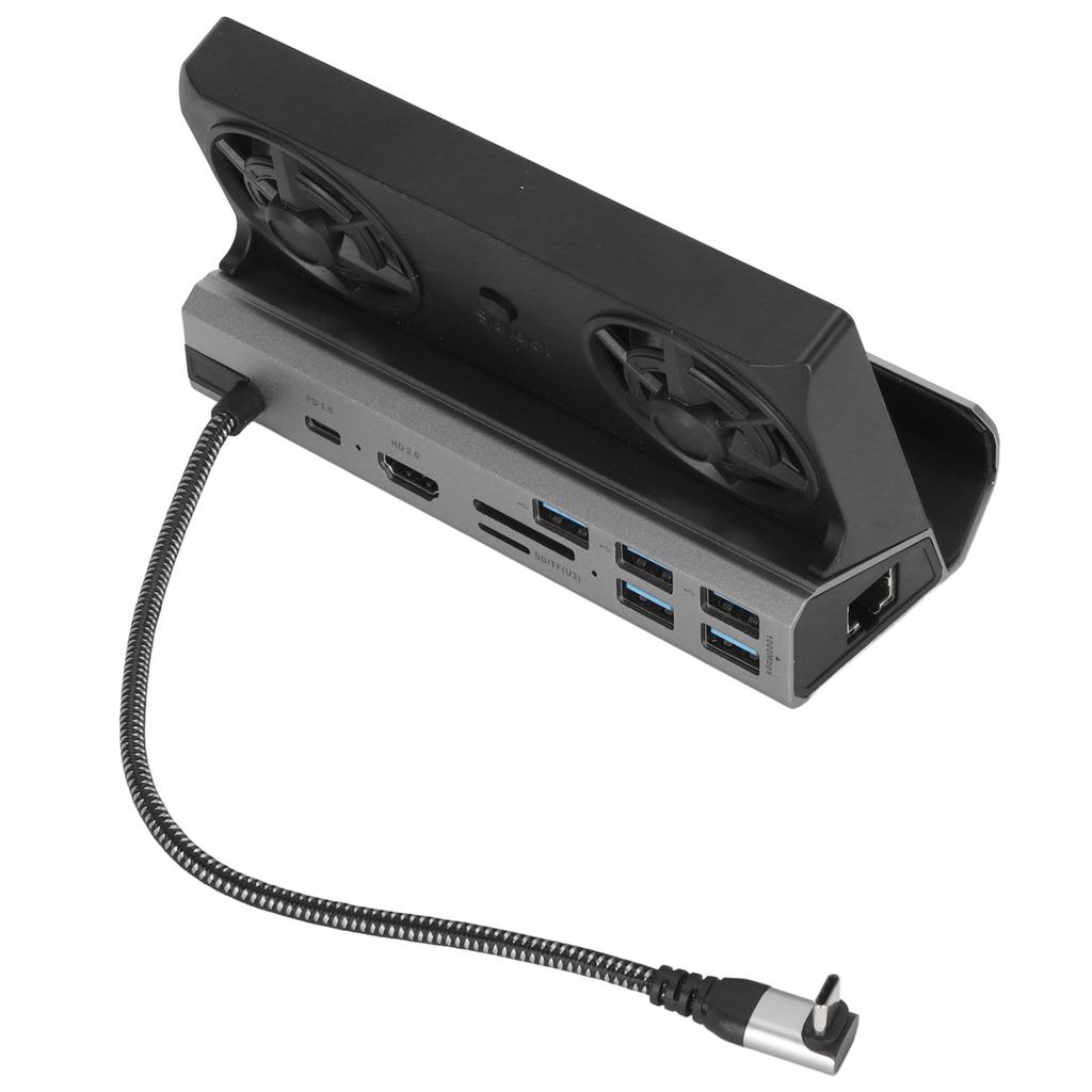 Док-станция для игровой консоли 4K 60 Гц 100 Вт USB3.0 USB2.0 Gigabit RJ45 Порт HD Multimedia Interface 2.0 Док-станция 10 в 1