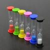 Timepiece Anti-fall Sand Watch Plastic Brush Timer 6 Piece Set Hourglass Decoration and Accessories for the Table Color Clock