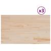 VidaXL Dessus de table 3 pcs 80x47x2,5cm rectangulaire bois pin massif, dessus de table en bois, dessus de table à manger, 847433