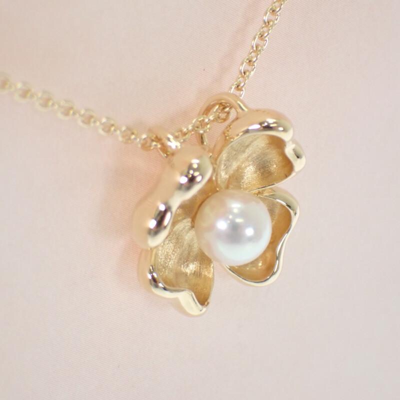 SAINT LAURENT  Necklace gold K18 yellow gold/Pearl Women