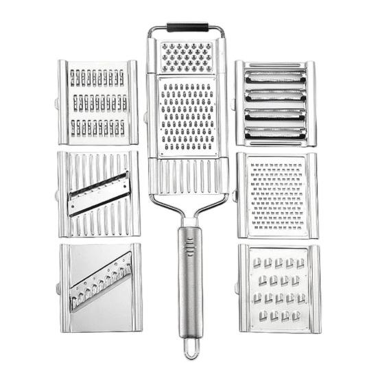 Овощерезка из нержавеющей стали, овощерезка, съемное лезвие, кухонная овощерезка, овощерезка для салатов, сыра, фруктов