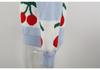 Autumn/Winter 2026 Cherry Jacquard Festive Knit Sweater - European Style Women's Pullover