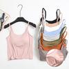 Modal Padded Crop Tank with Bra Cup & High Waist Shorts - Women's Summer Lingerie Set