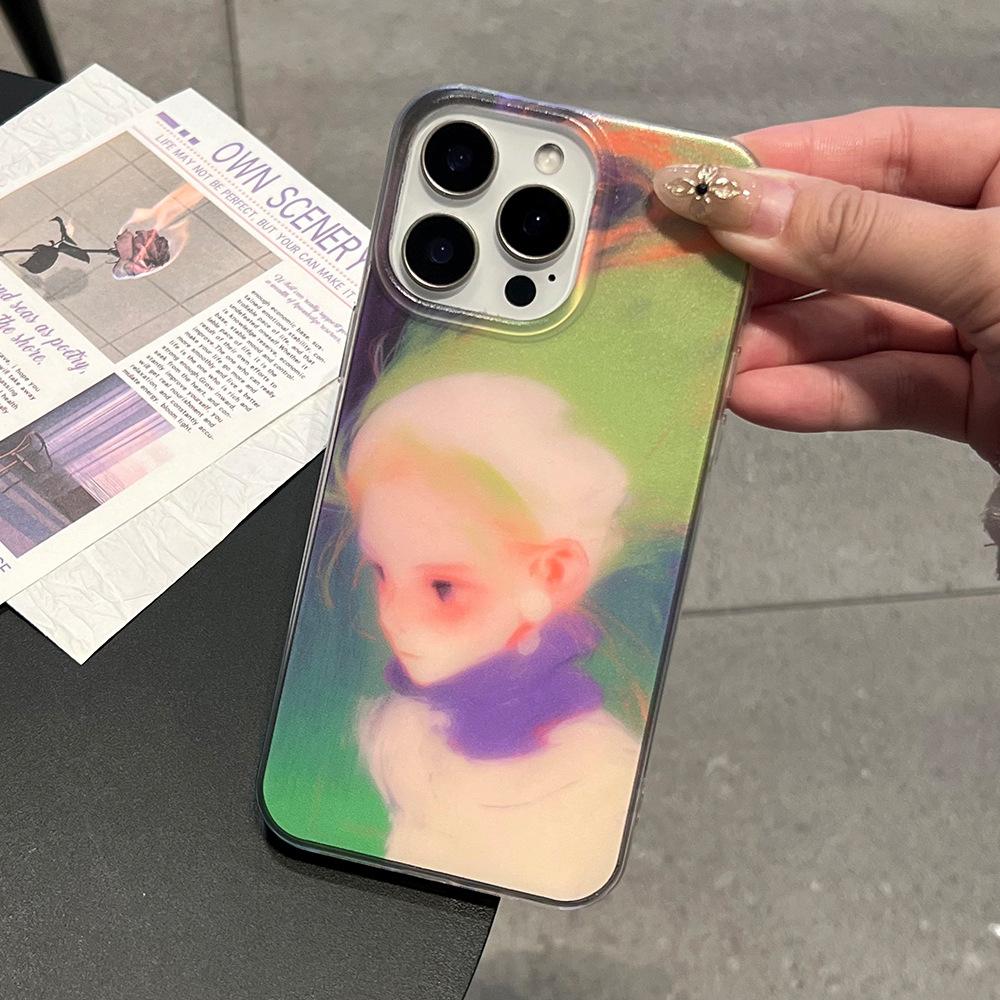 Подходит для iPhone17PRO противоударный чехол для мобильного телефона стиль картины маслом мечта девушка Apple 16/15 защитный чехол