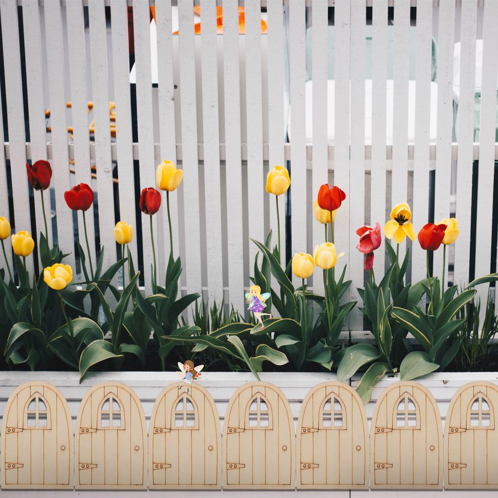 20 шт. 3 мм дверь эльфа с окном деревянная дверь фей креативное украшение сада миниатюрное украшение