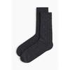 Носки HM Rib Knit темно-серый меланж