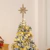 Christmas Tree Top Star Sparkling Bright Color Rustproof Hollow-out Design 3D Christmas Tree Top Ornament