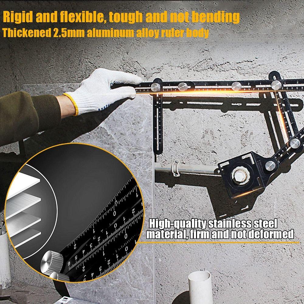 Высокоточная многоугольная измерительная линейка Дюймы и сантиметры Складная линейка Деревообработка