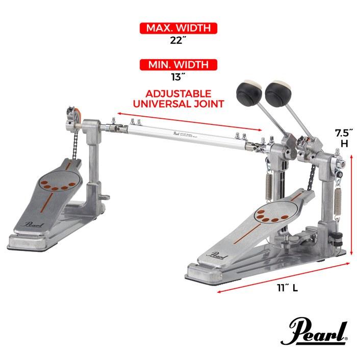 Бас-барабанная педаль Pearl Demonator, двойная педаль, полный комплект, P-932 ZZ3 Double