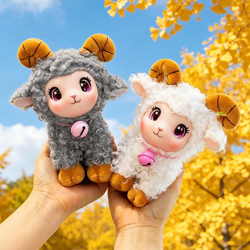 Очаровательный эмалированный кулон-овечка Плюшевая игрушка Брелок