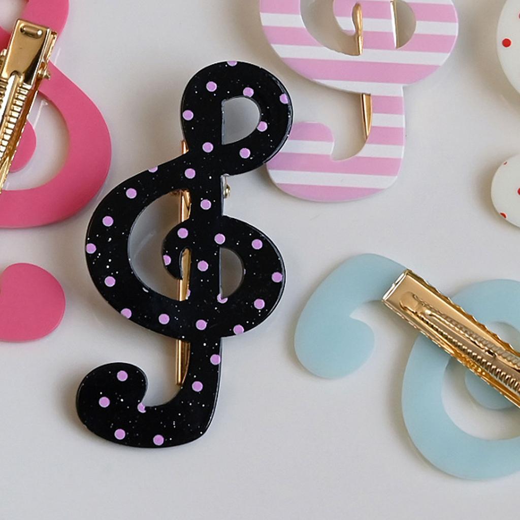 Прочные смоляные заколки для волос с узорами в виде звездной полосы и музыкальной ноты, надежная фиксация для всех типов волос