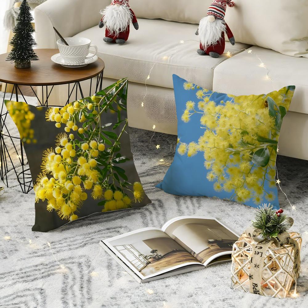 Australia Acacia Pillow Case Living Room Sofa Decorative Cushion Cover Simple Household Light Luxury Printed Pillow
