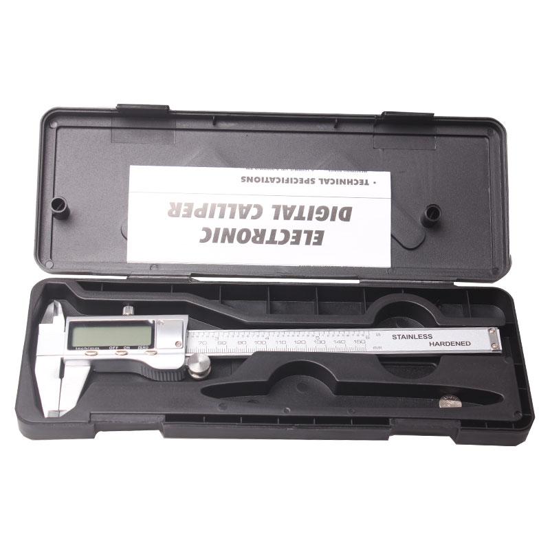 Stainless Steel Digital Display Caliper 150mm Fraction / MM / Inch High Precision Stainless Steel LCD Vernier Caliper