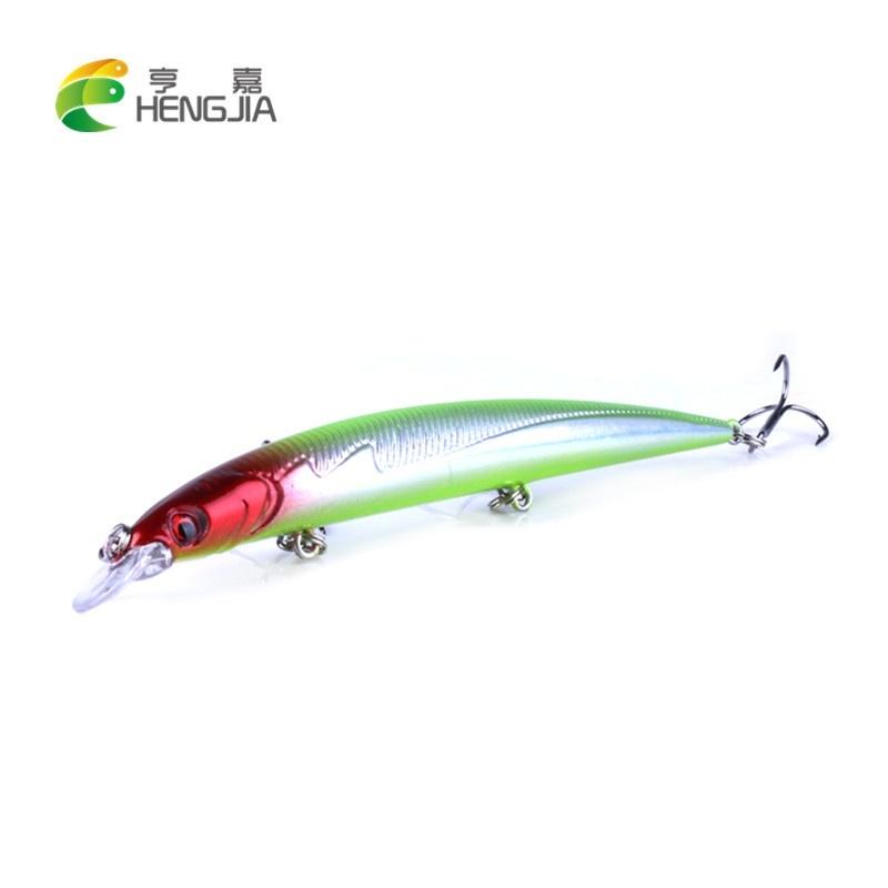 HENGJIA 8pc Minnow Fishing Lure with 3D Eyes Hook Bionic Pike Bass Bait Fishing Tool