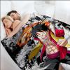 1 шт. Аниме One Piece Плед Покрывало Эстетичный Портативный Домашний Путешествия Кемпинг Диван Пикник Толстый Теплый Фланелевый Плед