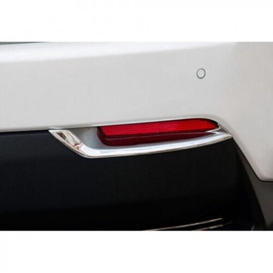 Для Lexus NX200t 300 300h 2015-2021 Серебристая Накладка на задний бампер для противотуманной фары