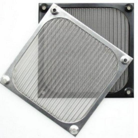 Черная алюминиевая пылезащитная сетка для вентилятора 8 см, 9 см, 12 см